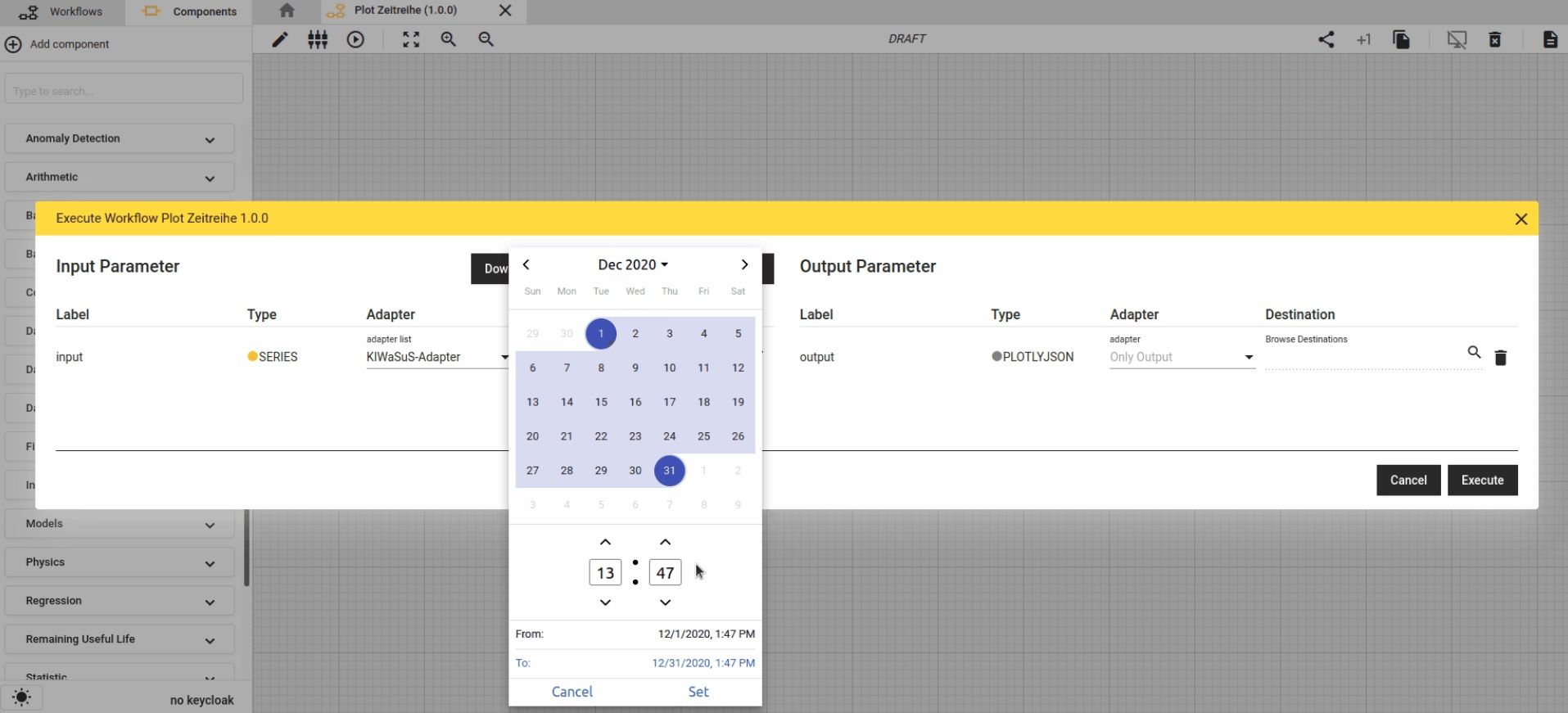 Screenshot der hetida Designer Software